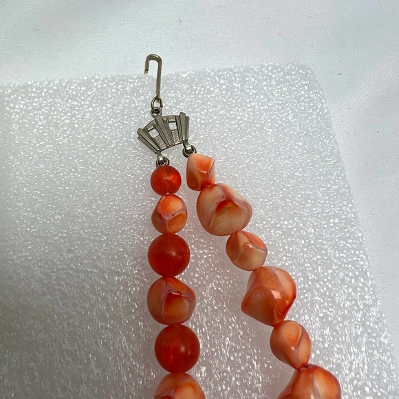 Vintage 1950's 2 Strand Necklace & Clip On Earring Set Beads & Faux Pearls - Picture 3 of 8